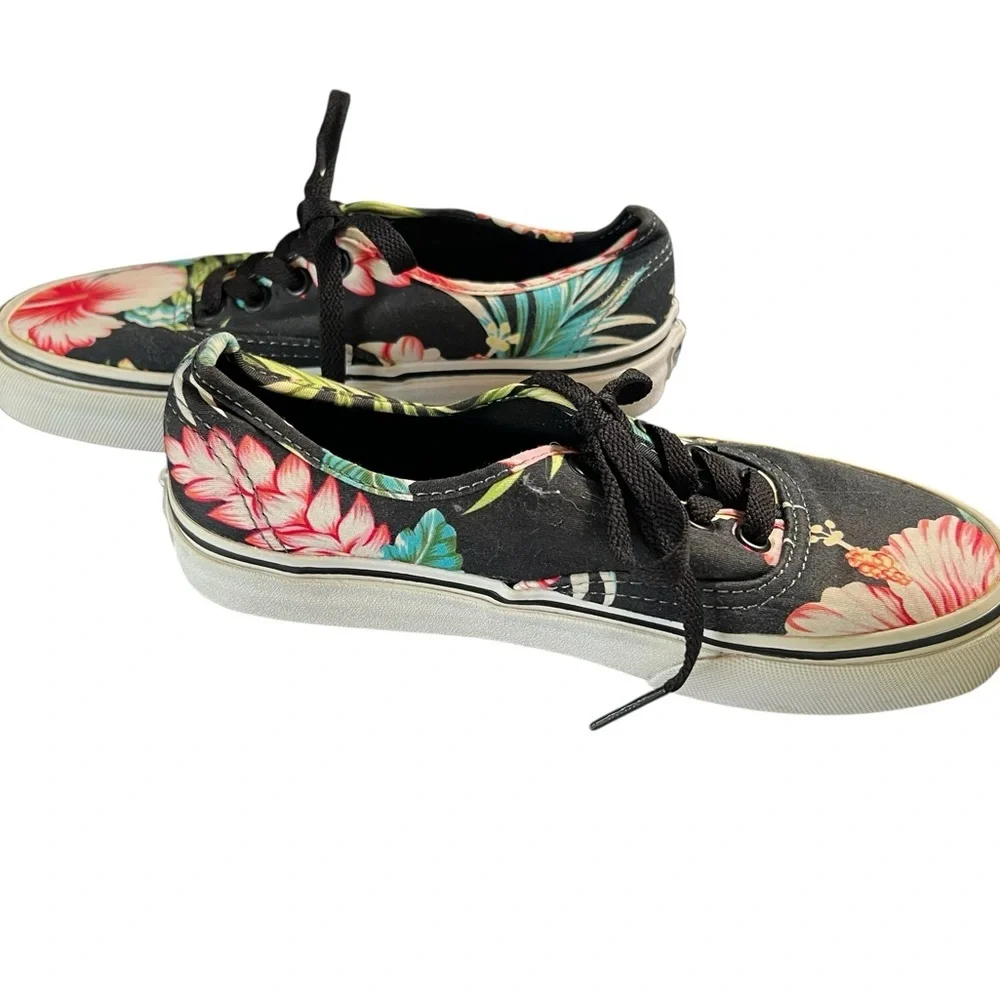 Vans Kids Black Floral Sneakers